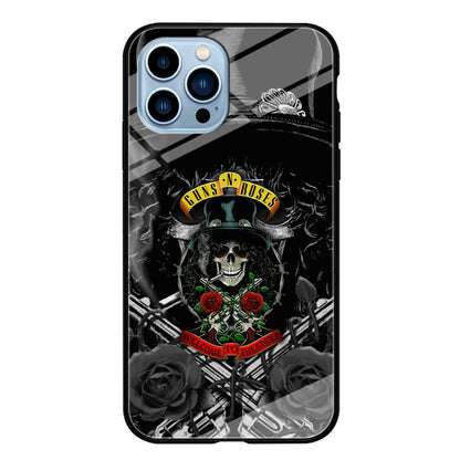 Guns N Roses Smiling Smoker Skull iPhone 15 Pro Case-Oxvistore