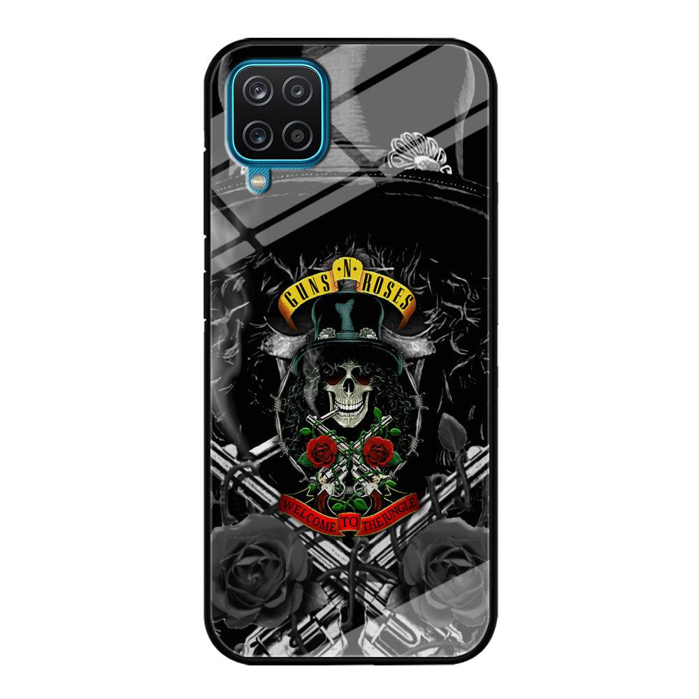 Guns N Roses Smiling Smoker Skull Samsung Galaxy A12 Case-Oxvistore