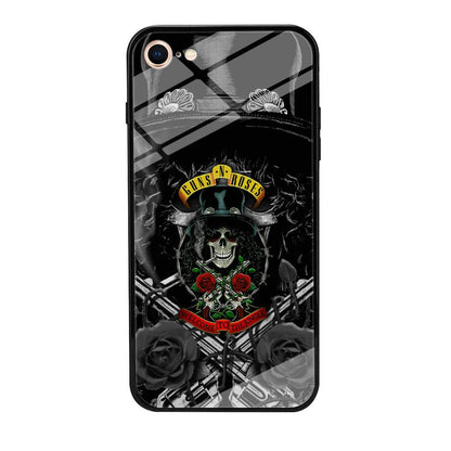 Guns N Roses Smiling Smoker Skull iPhone 8 Case-Oxvistore