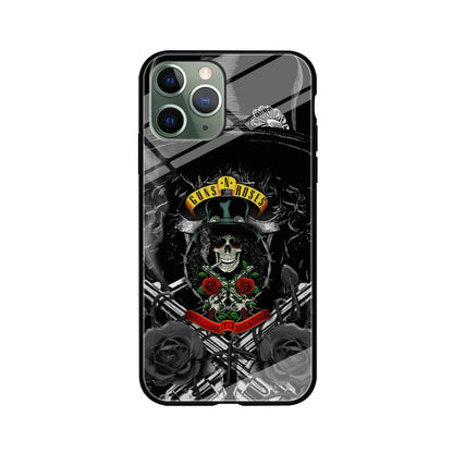 Guns N Roses Smiling Smoker Skull iPhone 11 Pro Case-Oxvistore