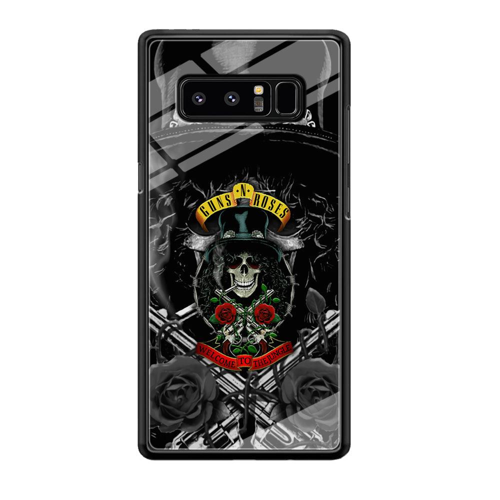 Guns N Roses Smiling Smoker Skull Samsung Galaxy Note 8 Case-Oxvistore