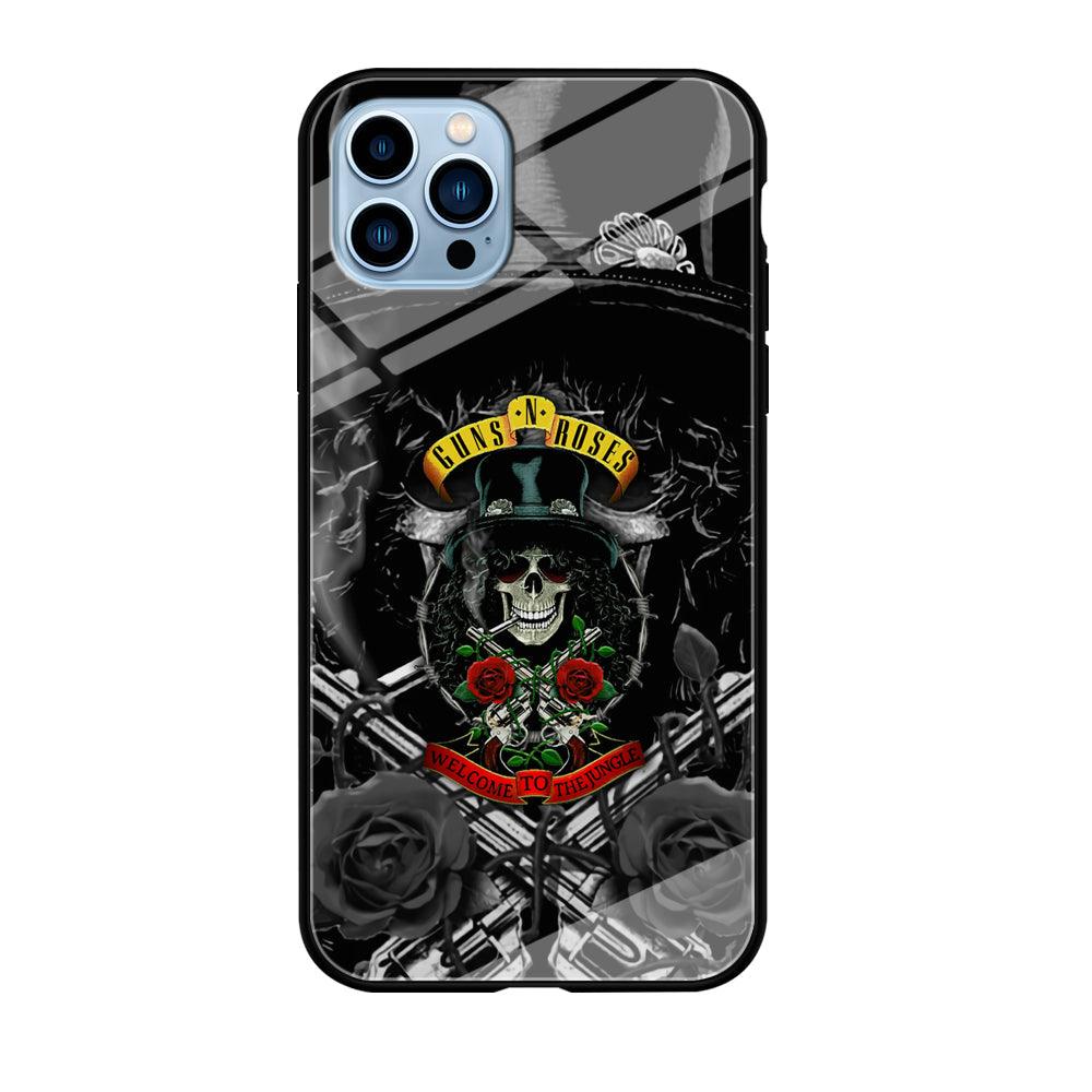 Guns N Roses Smiling Smoker Skull iPhone 12 Pro Max Case-Oxvistore