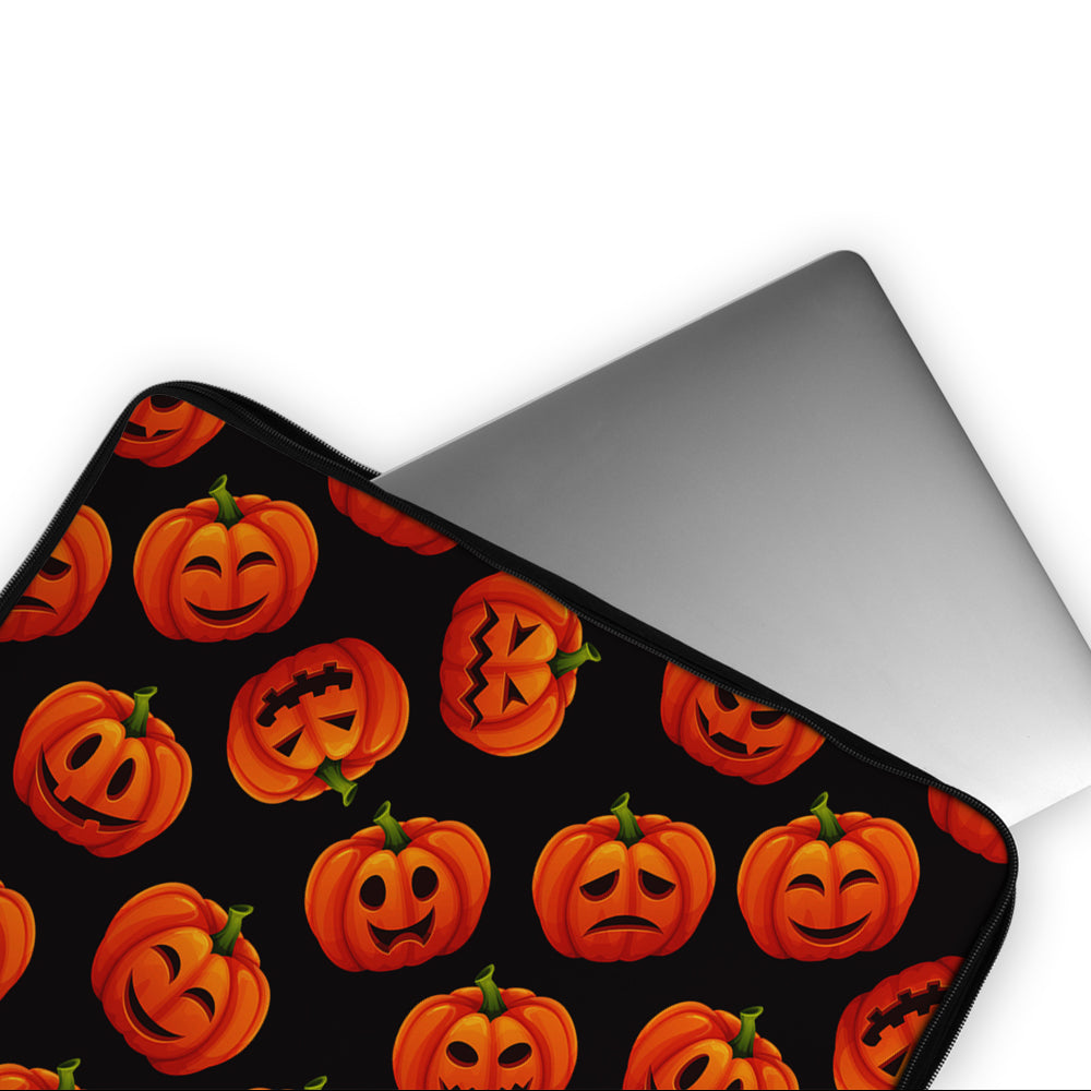 Halloween Pumpkin Pattern Laptop Sleeve Protective Cover