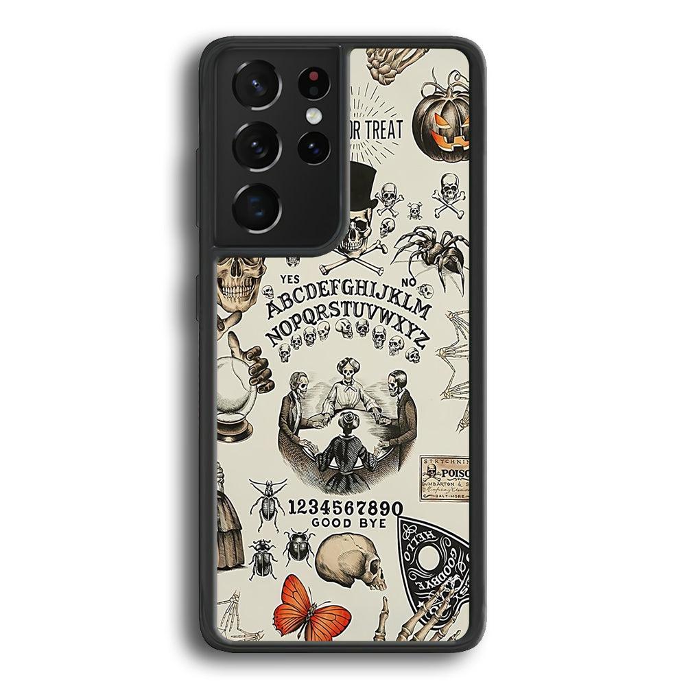 Halloween Games Samsung Galaxy S21 Ultra Case-Rubber Black (2D Case)-Oxvistore
