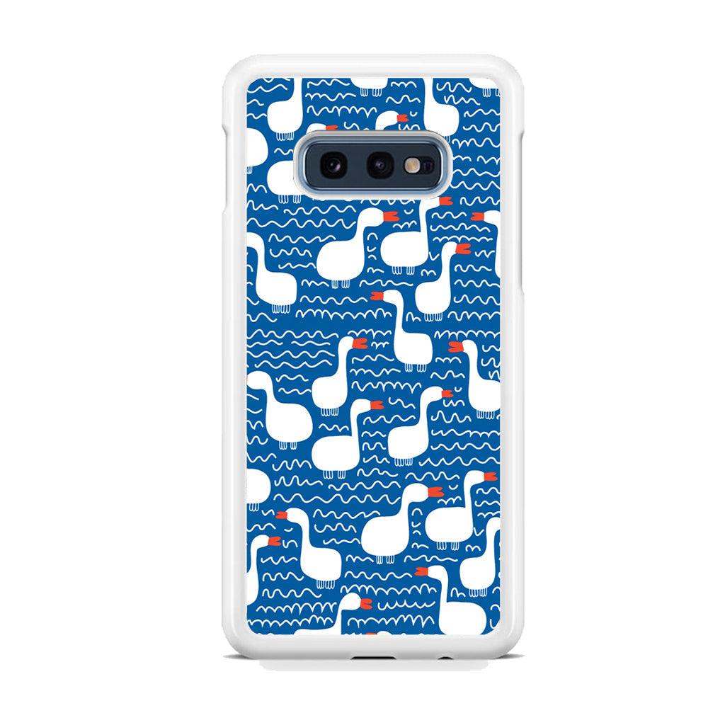 Hand Draw Swan Patern Samsung Galaxy S10E Case-Oxvistore