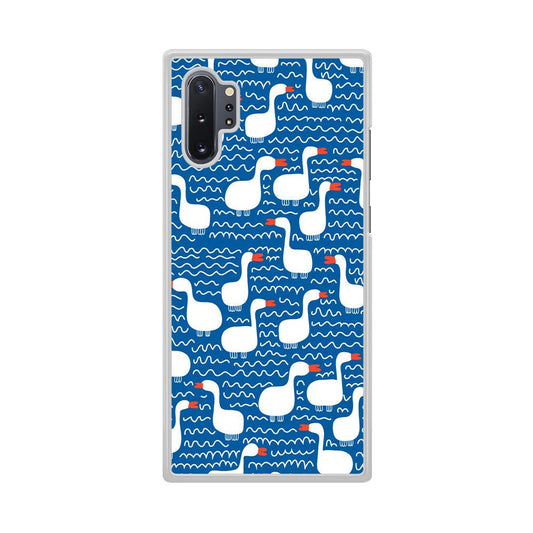 Hand Draw Swan Patern Samsung Galaxy Note 10 Plus Case-Oxvistore