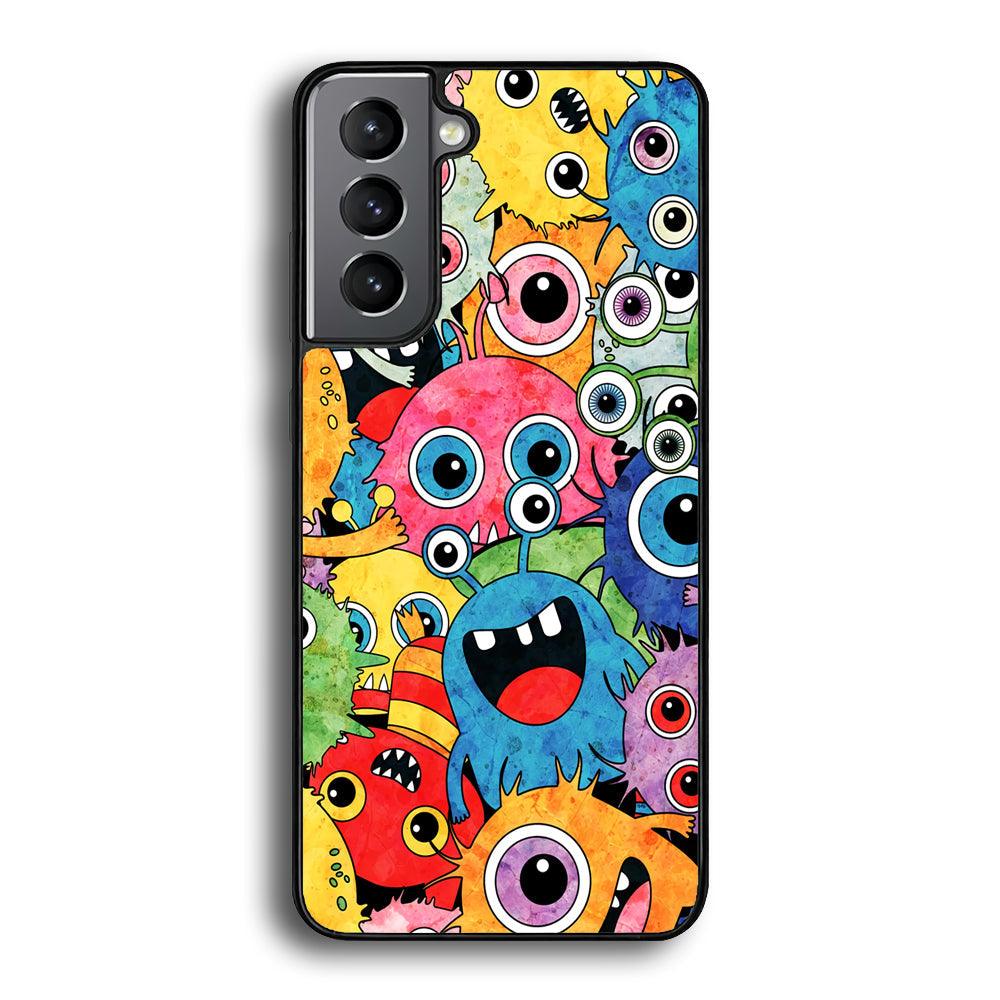 Happiness from Small Things Samsung Galaxy S21 Case-Rubber Black (2D Case)-Oxvistore