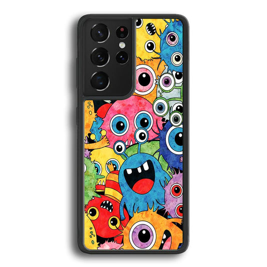 Happiness from Small Things Samsung Galaxy S21 Ultra Case-Rubber Black (2D Case)-Oxvistore
