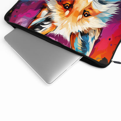 Happy Colorful Fox Laptop Sleeve Protective Cover