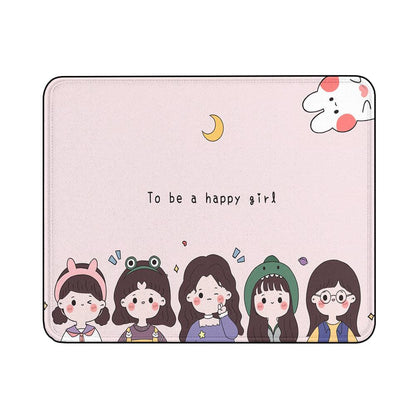 Happy Girl Cute Cartoon Mouse Pads-18x21 CM-Oxvistore