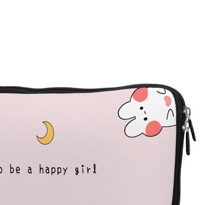 Happy Girl Cute Cartoon Laptop Sleeve Protective Cover-Oxvistore