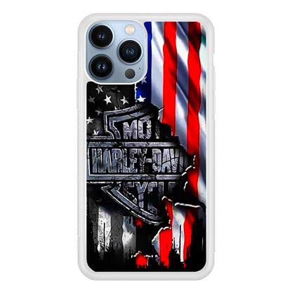 Harley Davidson American Flag 2D Rubber Phone Case