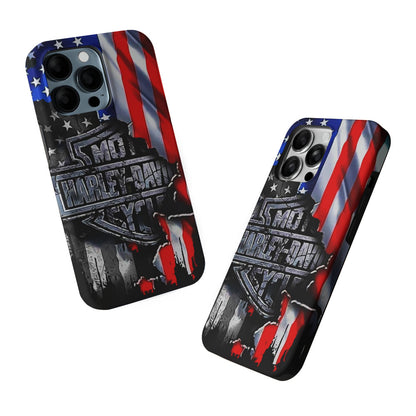 Harley Davidson American Flag 2 in 1 Tough Phone Case