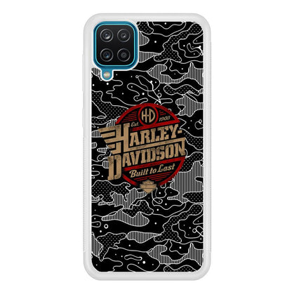 Harley Davidson B&W Camouflage Samsung Galaxy A12 Case-Oxvistore