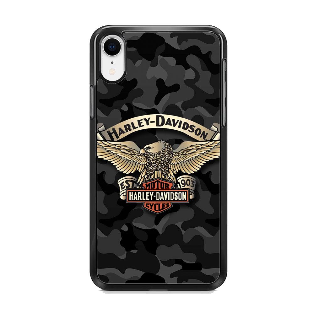 Harley Davidson Black Camoflage iPhone XR Case-Oxvistore