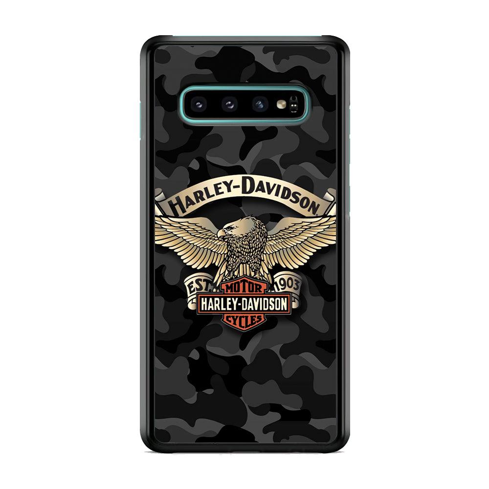 Harley Davidson Black Camoflage Samsung Galaxy S10 Plus Case-Oxvistore