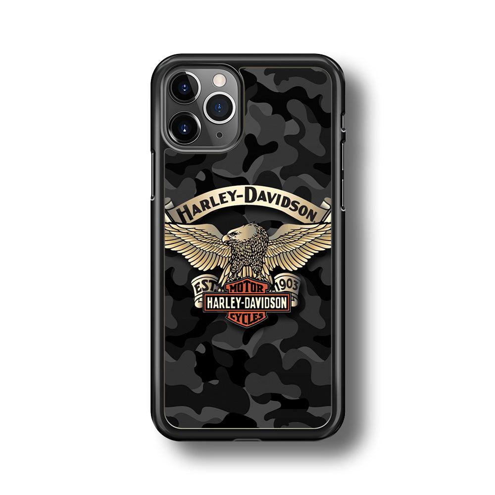 Harley Davidson Black Camoflage iPhone 11 Pro Max Case-Oxvistore