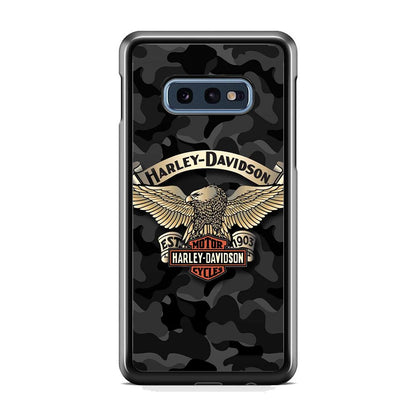 Harley Davidson Black Camoflage Samsung Galaxy S10E Case-Oxvistore