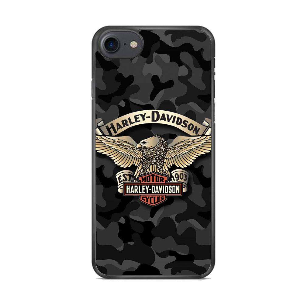 Harley Davidson Black Camoflage iPhone 8 Case-Oxvistore