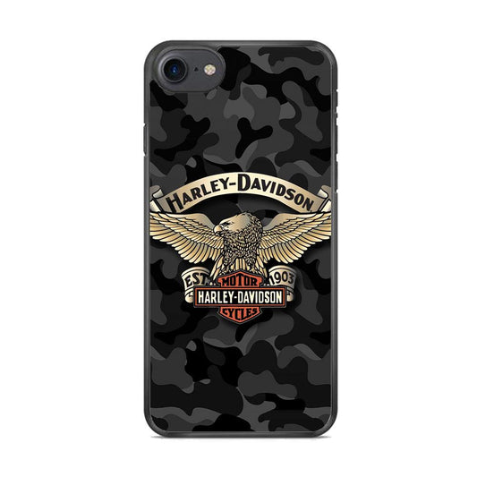 Harley Davidson Black Camoflage iPhone 8 Case-Oxvistore