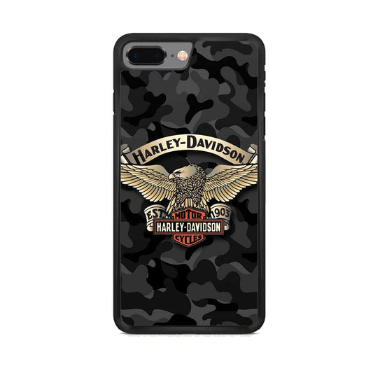 Harley Davidson Black Camoflage iPhone 7 Plus Case-Oxvistore