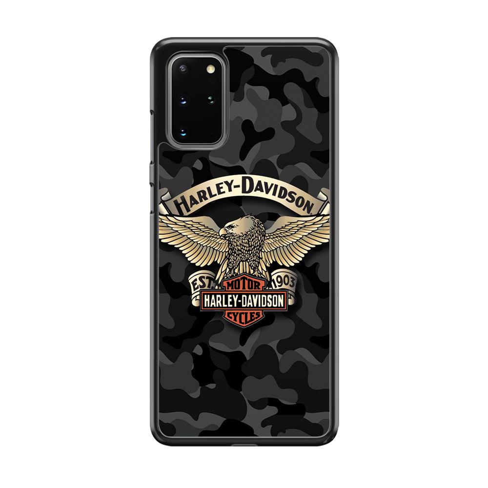 Harley Davidson Black Camoflage Samsung Galaxy S20 Plus Case-Oxvistore