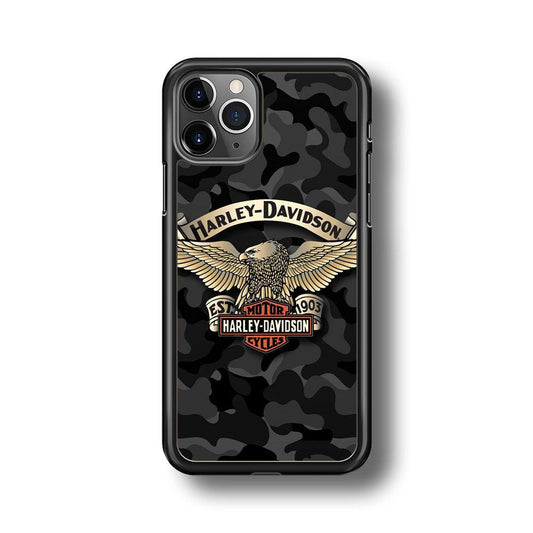 Harley Davidson Black Camoflage iPhone 11 Pro Case-Oxvistore