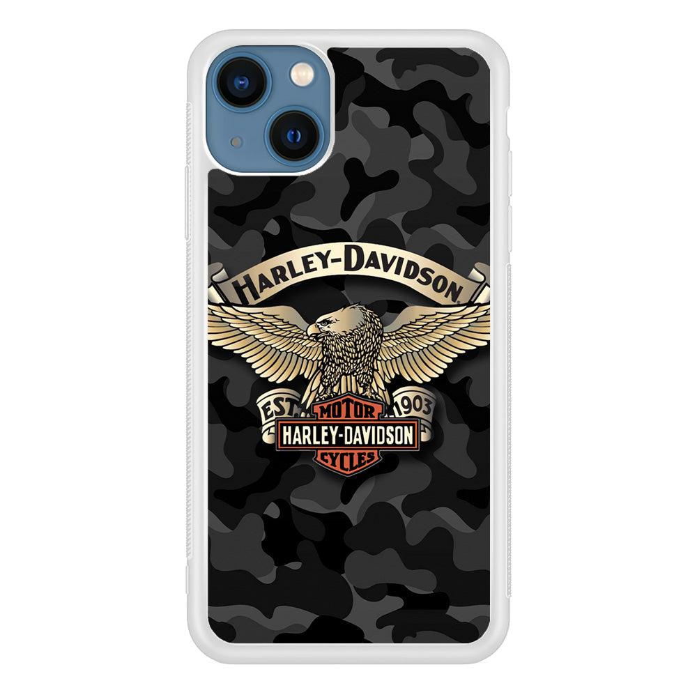 Harley Davidson Black Camoflage iPhone 13 Case-Oxvistore