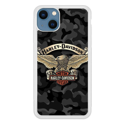 Harley Davidson Black Camoflage iPhone 13 Case-Oxvistore