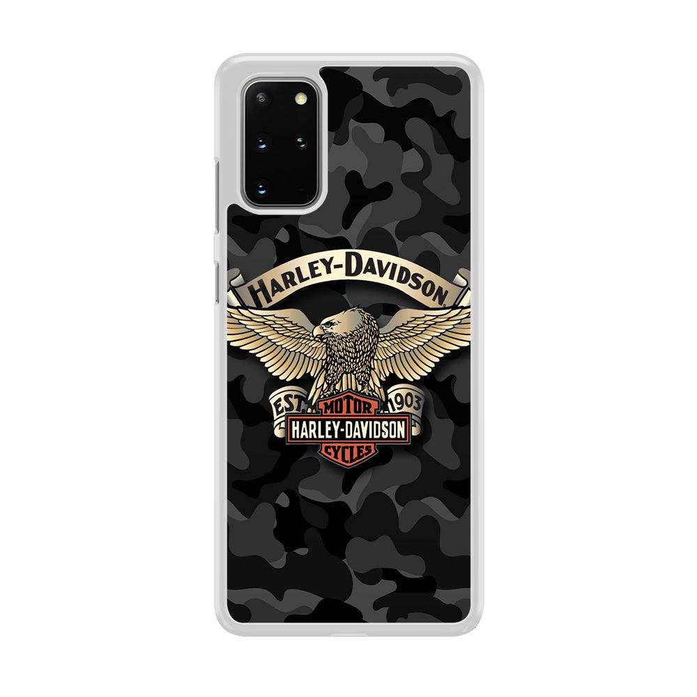 Harley Davidson Black Camoflage Samsung Galaxy S20 Plus Case-Oxvistore