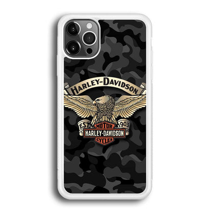 Harley Davidson Black Camoflage iPhone 12 Pro Max Case-Oxvistore