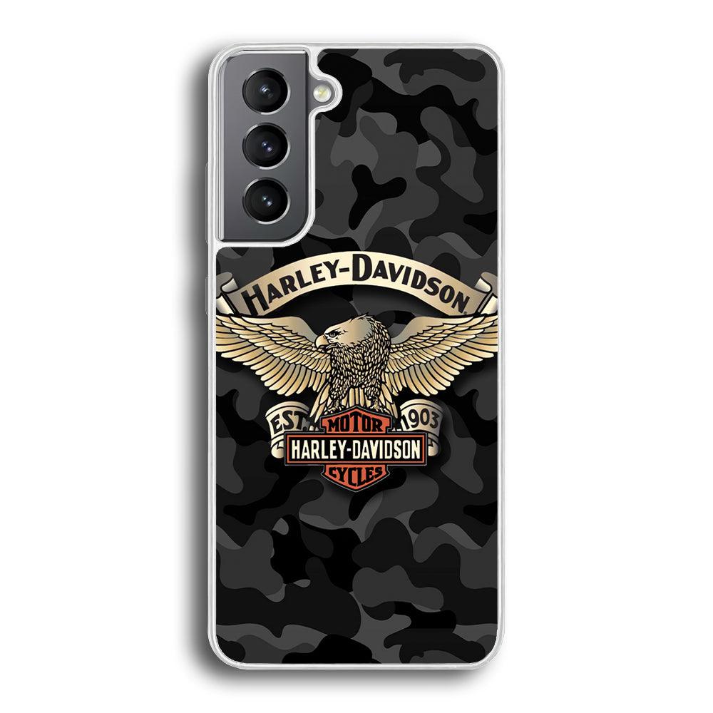 Harley Davidson Black Camoflage Samsung Galaxy S21 Plus Case-Oxvistore