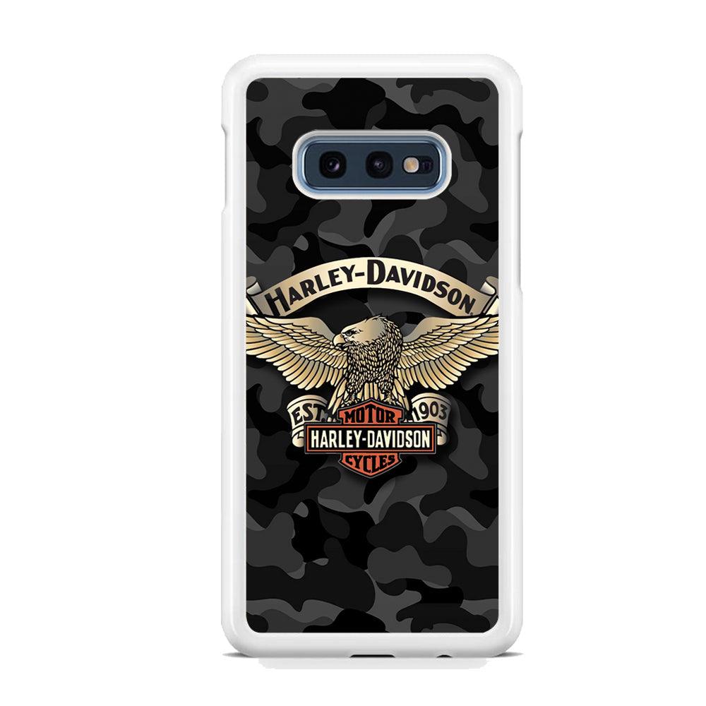 Harley Davidson Black Camoflage Samsung Galaxy S10E Case-Oxvistore