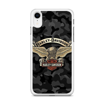 Harley Davidson Black Camoflage iPhone XR Case-Oxvistore