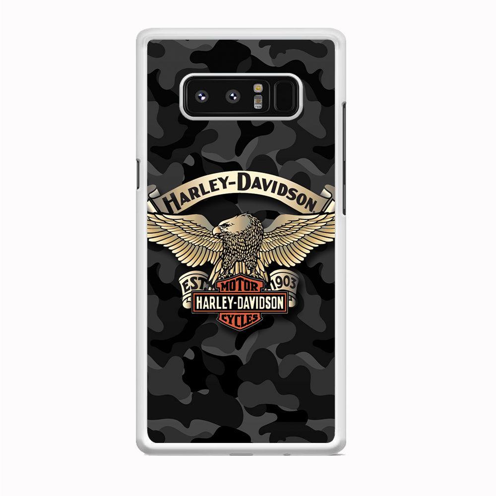 Harley Davidson Black Camoflage Samsung Galaxy Note 8 Case-Oxvistore