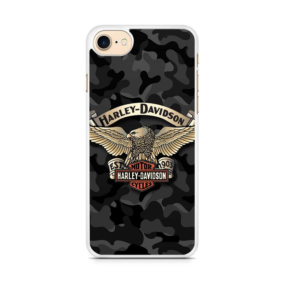 Harley Davidson Black Camoflage iPhone 7 Case-Oxvistore