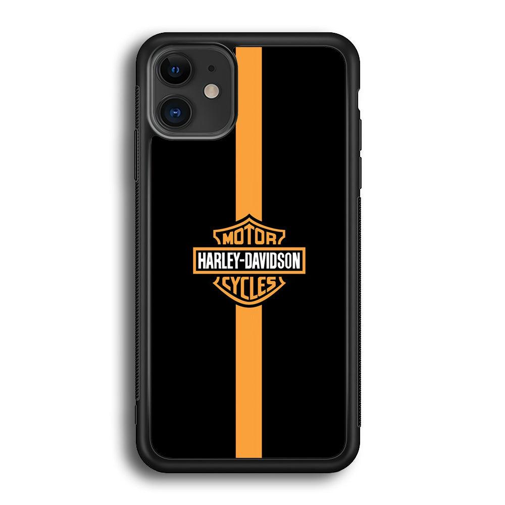 Harley Davidson Center Line iPhone 12 Case-Rubber Black (2D Case)-Oxvistore