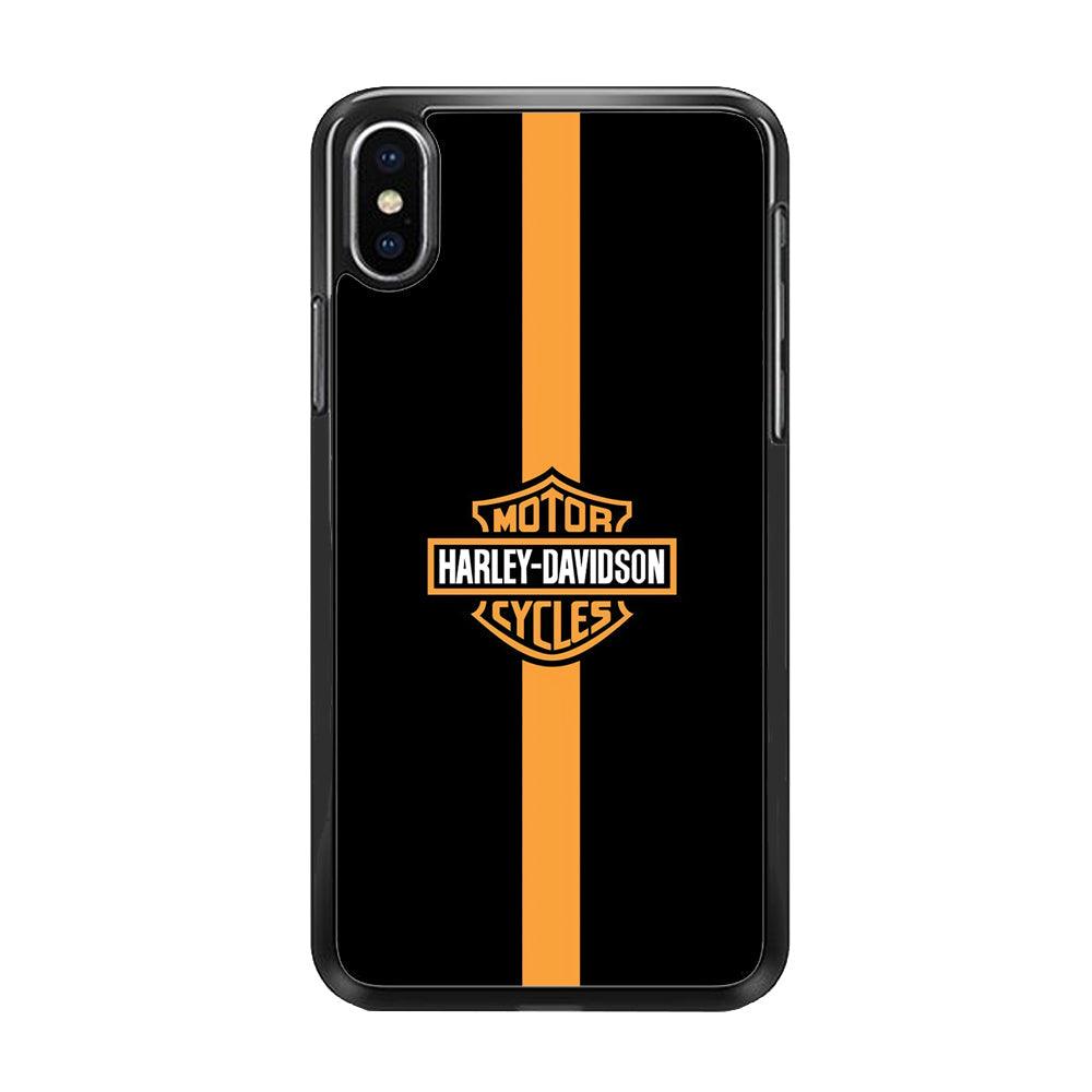 Harley Davidson Center Line iPhone XS MAX Case-Rubber Black (2D Case)-Oxvistore