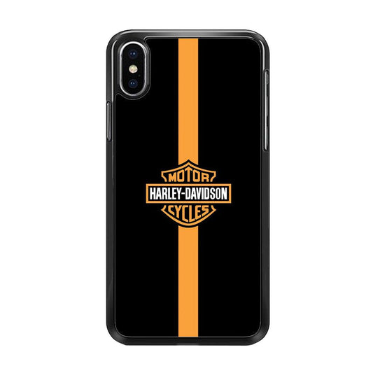Harley Davidson Center Line iPhone XS MAX Case-Rubber Black (2D Case)-Oxvistore