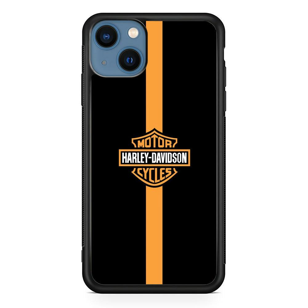 Harley Davidson Center Line iPhone 13 Case-Rubber Black (2D Case)-Oxvistore