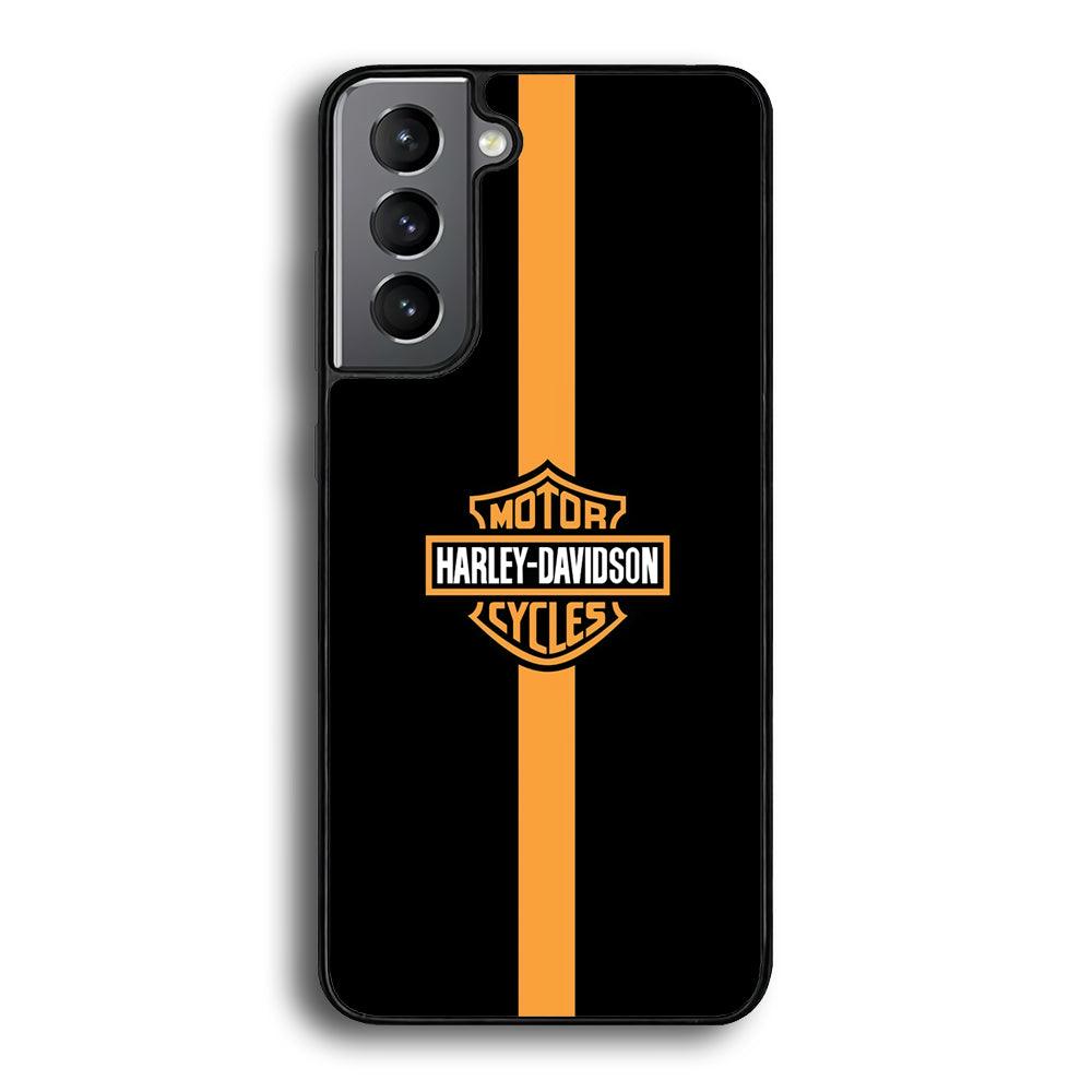 Harley Davidson Center Line Samsung Galaxy S21 Case-Rubber Black (2D Case)-Oxvistore