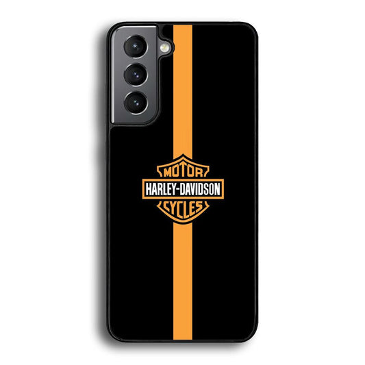 Harley Davidson Center Line Samsung Galaxy S21 Case-Rubber Black (2D Case)-Oxvistore