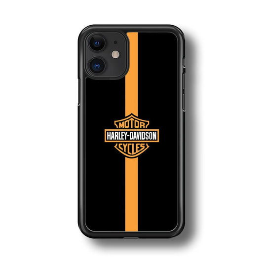 Harley Davidson Center Line iPhone 11 Case-Rubber Black (2D Case)-Oxvistore