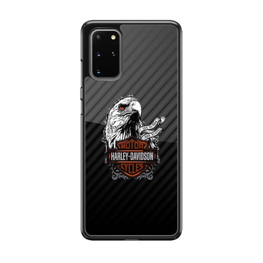 Harley Davidson Dashing Like an Eagle Samsung Galaxy S20 Plus Case-Rubber Black (2D Case)-Oxvistore