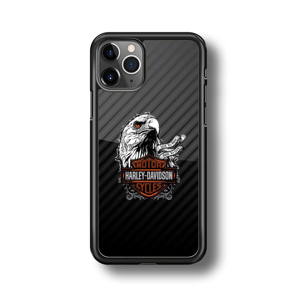 Harley Davidson Dashing Like an Eagle iPhone 11 Pro Max Case-Rubber Black (2D Case)-Oxvistore
