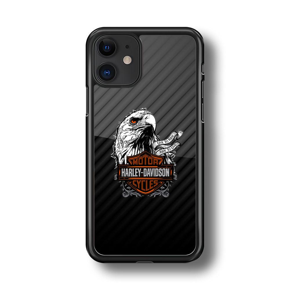 Harley Davidson Dashing Like an Eagle iPhone 11 Case-Rubber Black (2D Case)-Oxvistore