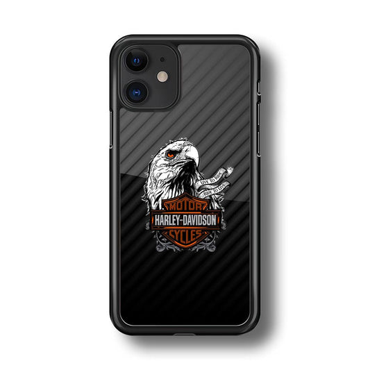 Harley Davidson Dashing Like an Eagle iPhone 11 Case-Rubber Black (2D Case)-Oxvistore