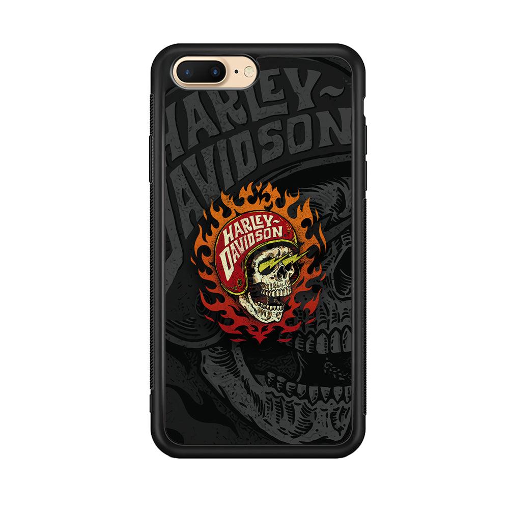 Harley Davidson Flaming Rider iPhone 8 Plus Case-Oxvistore