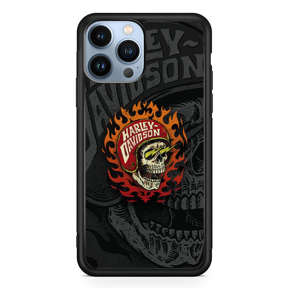 Harley Davidson Flaming Rider iPhone 15 Pro Case-Oxvistore