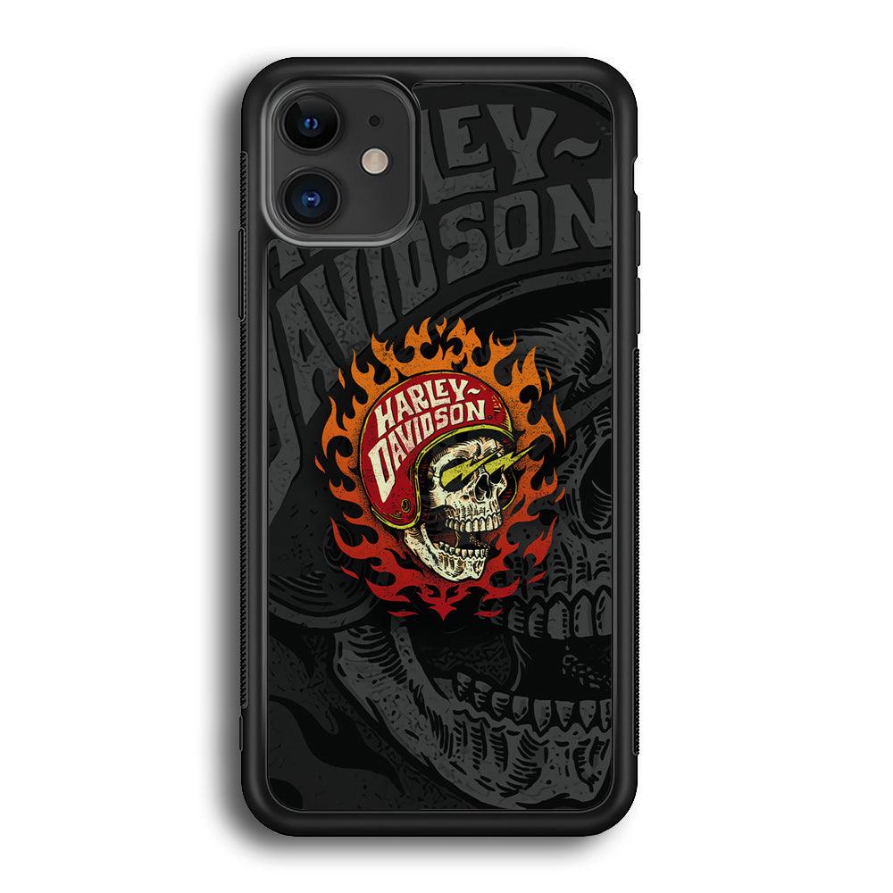 Harley Davidson Flaming Rider iPhone 12 Case-Oxvistore